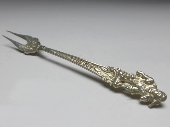 Aufschnittgabel, 800er Silber, L: 12,5 cm
