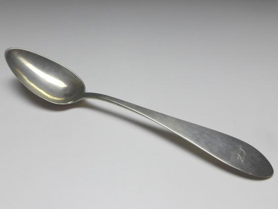 1x Suppenlöffel, Löffel, 19. Jh., Silber, Proll, L: 22,7 cm