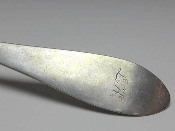 1x Suppenlöffel, Löffel, 19. Jh., Silber, Proll, L: 22,7 cm