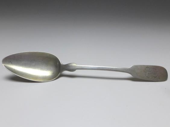 1x Suppenlöffel, Löffel, 19. Jh., 800er Silber, Carl Heintze, L: 22 cm