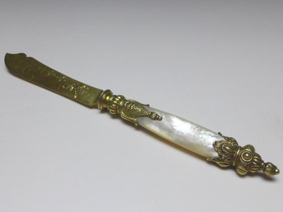 5x Obstmesser, 800er Silber vergoldet, 1872-1922, Wien, Österreich, L: 19 cm