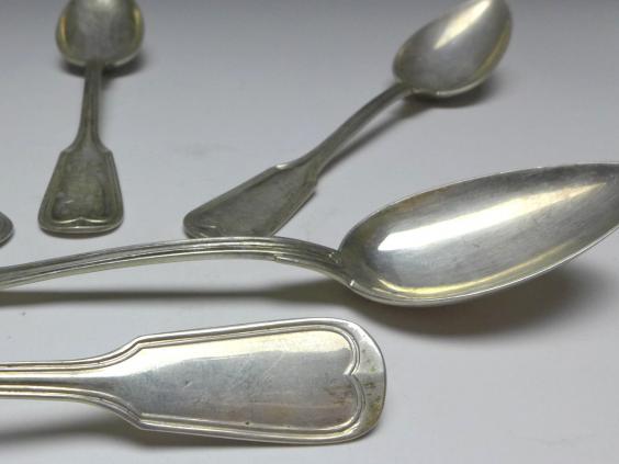 5x Löffel, Kaffeelöffel, Teelöffel, 800er Silber, Knewitz, L: 15 cm