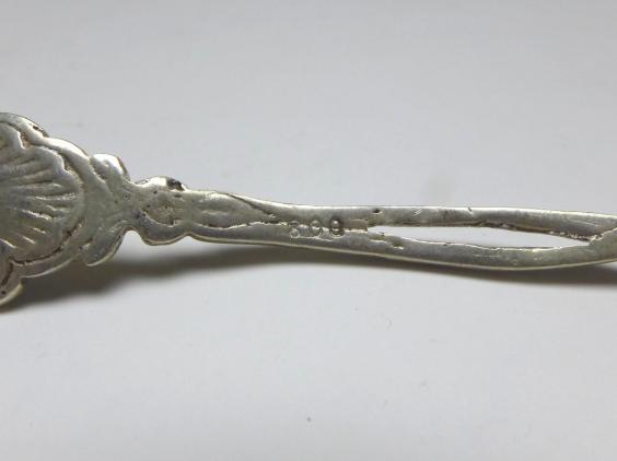 Aufschnittgabel, Gabel, 800er Silber, Rosendekor, L: 12,5 cm