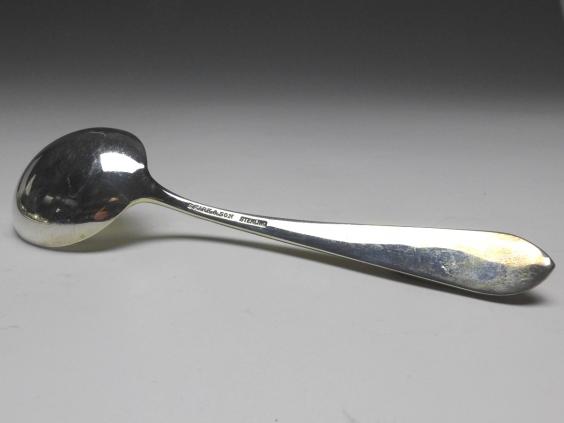 Dessertlöffel, Löffel, Dekor Rosen, 925er Sterling Silber, S. Kirk & Son, USA, L: 15 cm