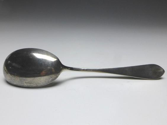 Vorlegelöffel, Beilagelöffel, Löffel, Dekor Rosen, 925er Sterling Silber, S. Kirk & Son, USA, L: 21,5 cm