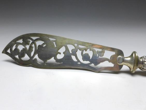 Tranchierbesteck 2-teilig, 800er Silber, Wilhelm Binder, Schwäbisch Gmünd, L: 29,5 | 25,5 cm