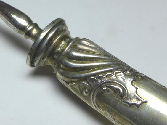Tranchierbesteck 2-teilig, 800er Silber, Wilhelm Binder, Schwäbisch Gmünd, L: 29,5 | 25,5 cm