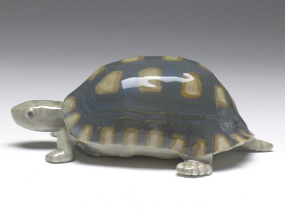 Figur Schildkröte, Royal Copenhagen, um 1923-34, Modell 552, L: 15 cm