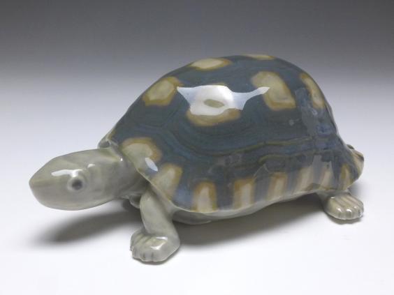 Figur Schildkröte, Royal Copenhagen, um 1923-34, Modell 552, L: 15 cm