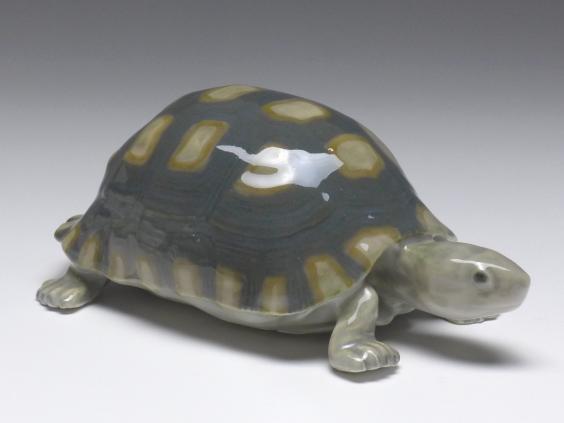 Figur Schildkröte, Royal Copenhagen, um 1923-34, Modell 552, L: 15 cm