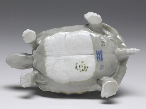 Figur Schildkröte, Royal Copenhagen, um 1923-34, Modell 552, L: 15 cm