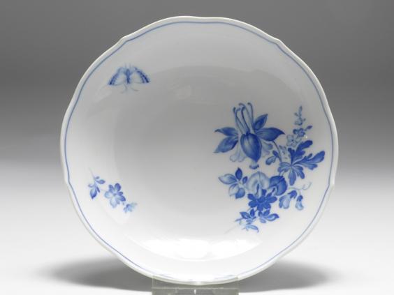 Schale, Meissen, Blumendekor Aquatinta, D: 14 cm