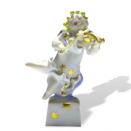 Figur Engel mit Geige, Meissen, Entwurf Peter Strang, H: 7,5 cm
