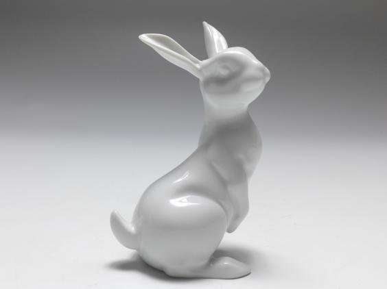kleiner Hase 2019 Fidelio, Fürstenberg, weiß, H: 11 cm