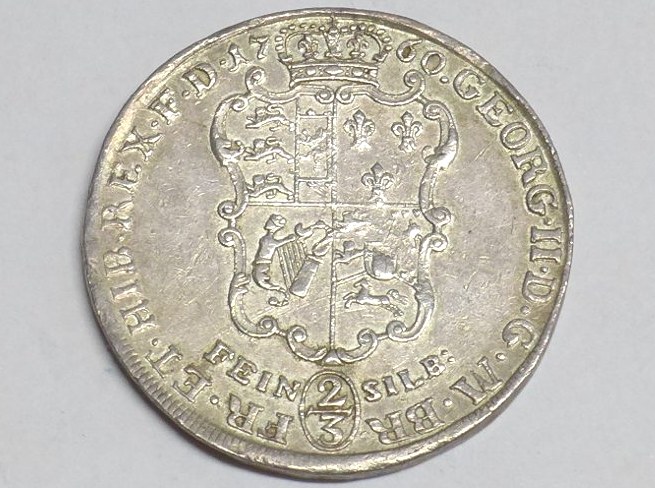 Munze 2 3 Taler Feinsilber 1760 Braunschweig Calenberg