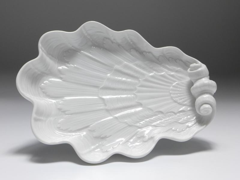 Schale, Meissen, Schwanendessin, weiß, L: 16 cm