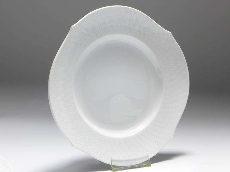 Teller, Meissen, Wellenspiel Relief, weiß, D: 22,5 cm