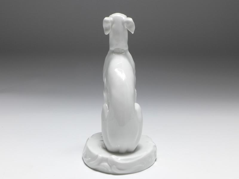 Figur sitzender Windhund, Meissen, H: 13 cm