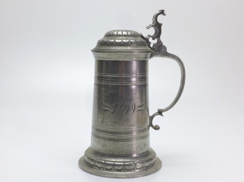 Paar Bierkrüge, Zinn, Bierkrug, Krug, H: 23 cm