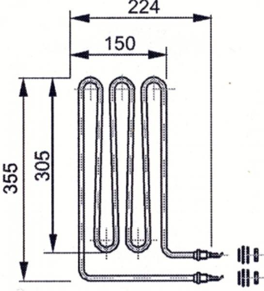 Heizstab für Saunaofen Bi-O Filius, 1500 W