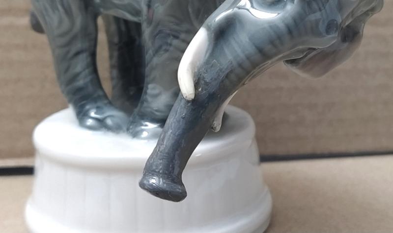 Figur Elefant, Rosenthal, KA Selb, Fritz Diller, 1922-33, grau