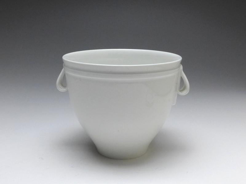 Blumentopf, Übertopf, KPM Berlin, weiß glasiert, H: 11,5 cm