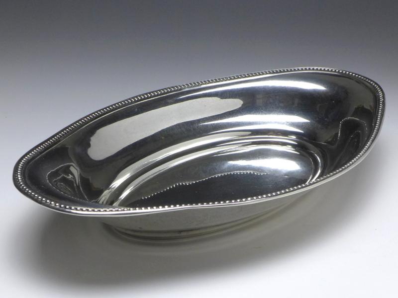 ovale Schale, Wilkens, Bremen, 800er Silber, 5,5 x 33 x 20,5 cm, 254 g
