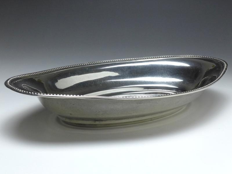 ovale Schale, Wilkens, Bremen, 800er Silber, 5,5 x 33 x 20,5 cm, 254 g