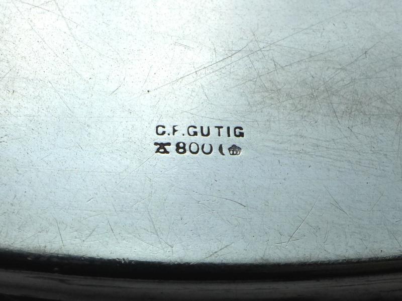 ovale Schale, Wilkens, Bremen, 800er Silber, 5,5 x 33 x 20,5 cm, 254 g