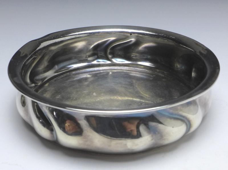 Schale, Flaschenuntersetzer, Gebr. Deyhl, Schwäbisch Gmünd, 830er Silber, D: 11 cm, 65 g