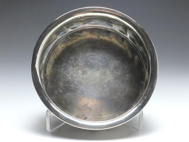 Schale, Flaschenuntersetzer, Gebr. Deyhl, Schwäbisch Gmünd, 830er Silber, D: 11 cm, 65 g