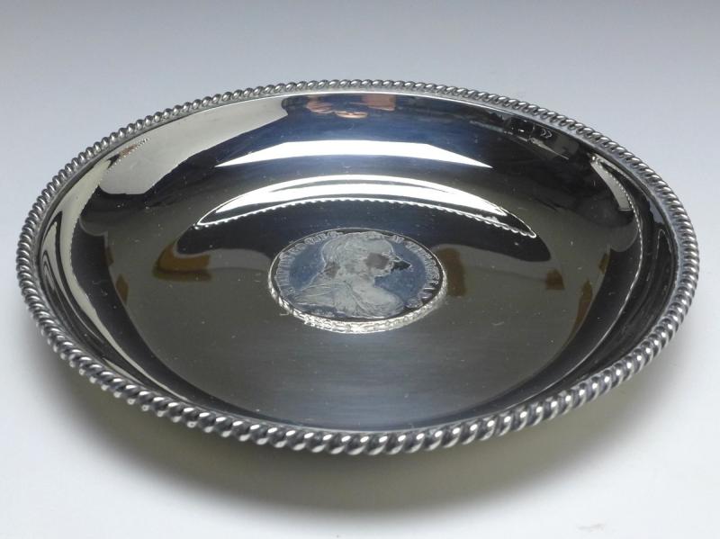 runde Schale, Konfektschale, Münzschale, Wilkens, Bremen, 835er Silber, D: 15 cm, 152 g