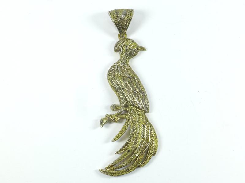 Anhänger Paradiesvogel, Metall, L: 92 mm