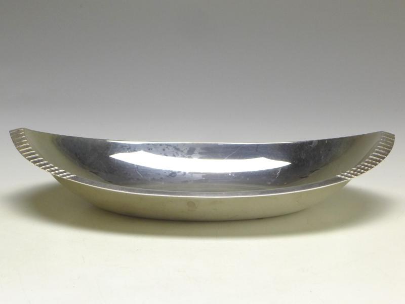 ovale Schale, Gebr. Deyhle, Schwäbisch Gmünd, 835er Silber, 4 x 21 x 12,5 cm, 149 g