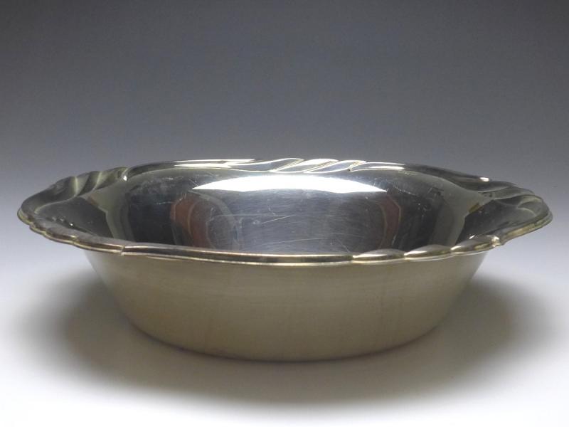 runde hohe Schale, WMF, 835er Silber, H: 5,5 cm, D: 24 cm, 383 g
