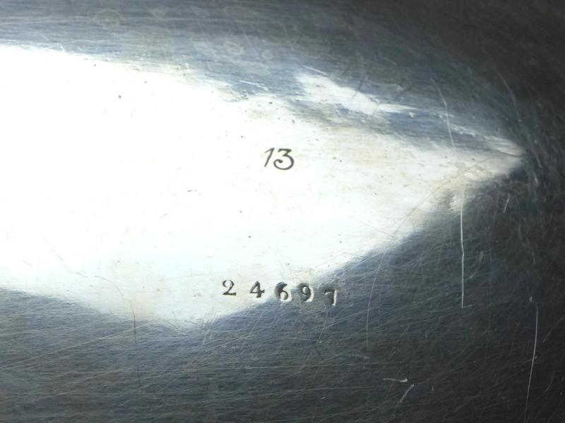 ovale Schale, Obstschale, 13 Lot Silber, 33 x 22 cm, 333 g