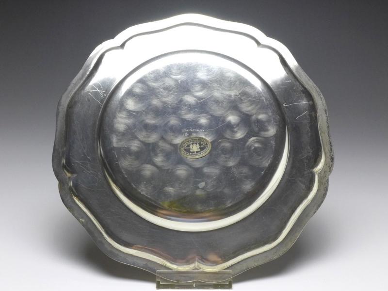 Platzteller, Teller, Gebr. Friedländer, Berlin, 800er Silber, D: 24 cm, 332 g