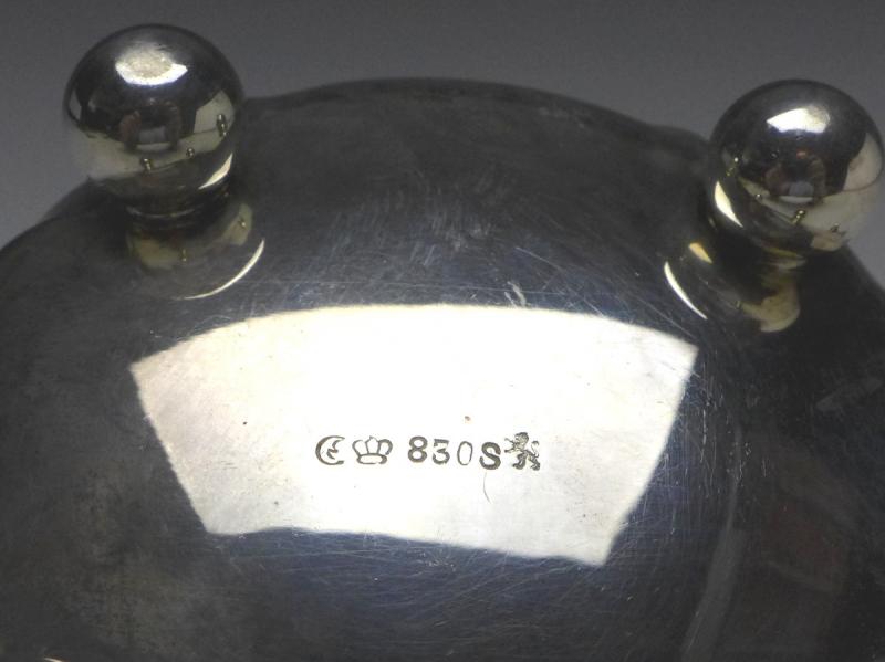 Sahnegießer Barockform, Gebr. Deyhl, Schwäbisch Gmünd, 830er Silber, 93 g