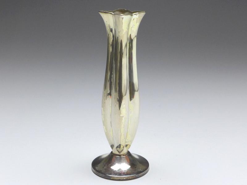 kleine Vase, Blumenvase, Tischvase, 835 Silber, H: 14 cm, 66 g