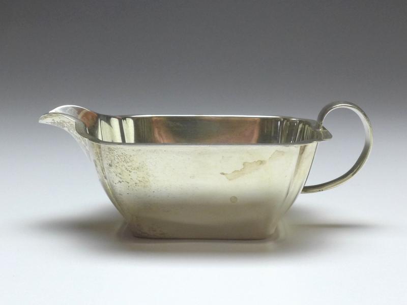 Gießer, Sauciere mit Henkel, Wilkens Bremen, 830er Silber, B: 13 cm, 92 g