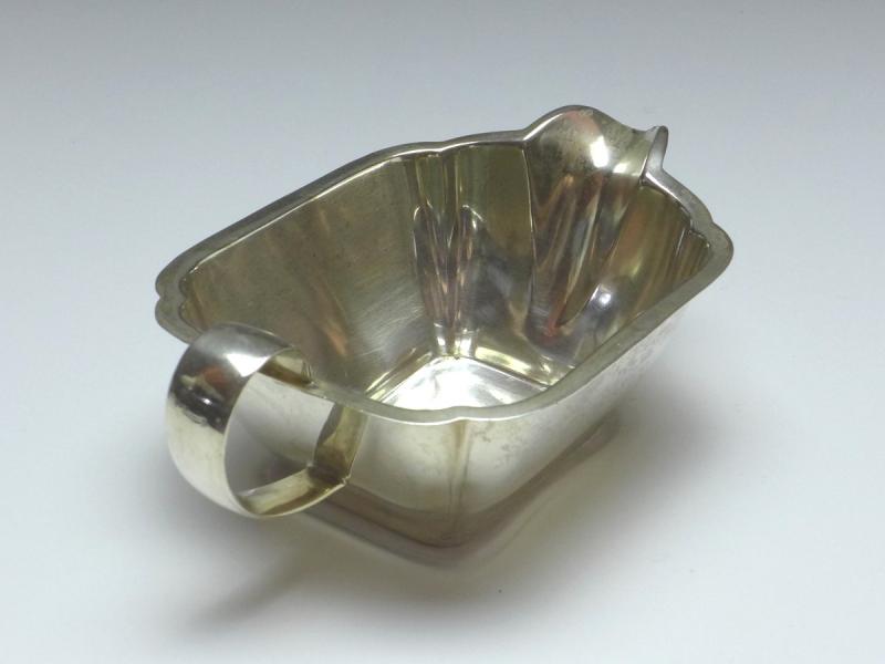 Gießer, Sauciere mit Henkel, Wilkens Bremen, 830er Silber, B: 13 cm, 92 g