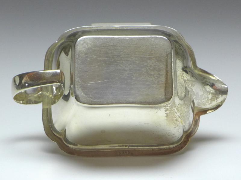 Gießer, Sauciere mit Henkel, Wilkens Bremen, 830er Silber, B: 13 cm, 92 g