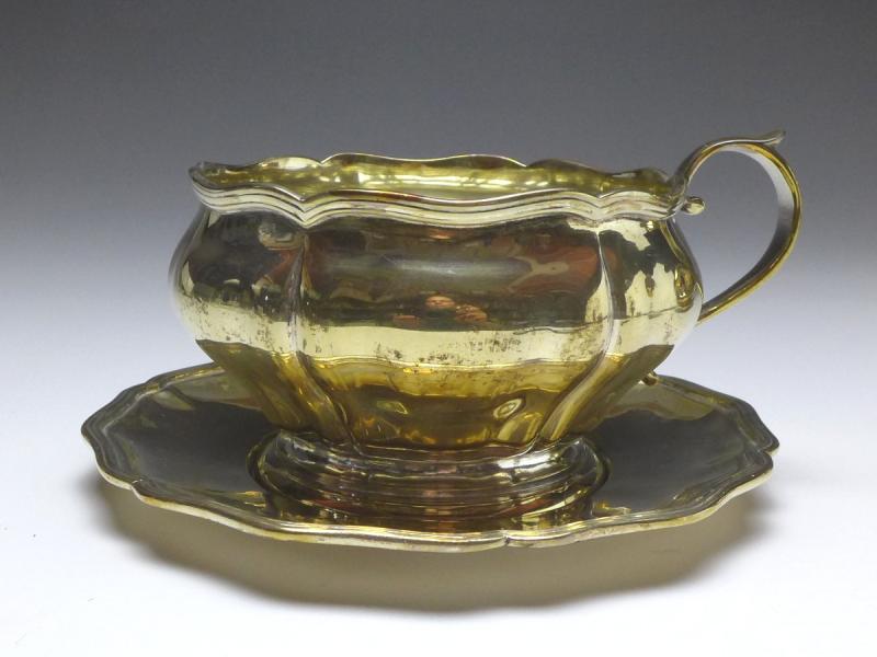 3x Teetasse kpl., Rozet & Fischmeister, Wien, 1872-1922, 800er Silber, 997 g