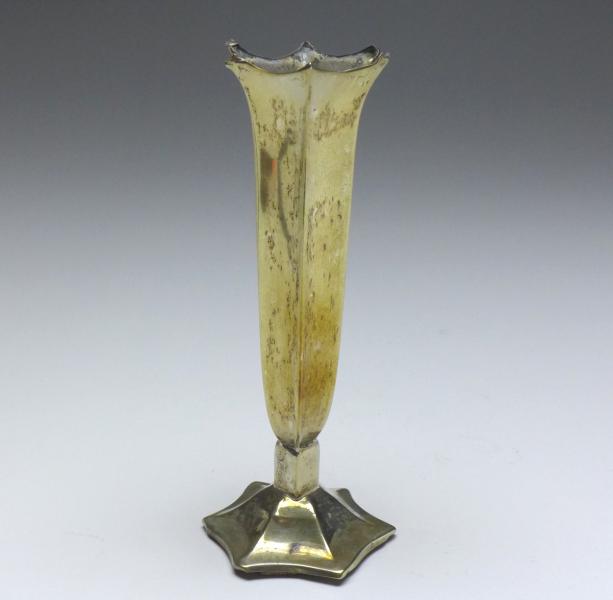 kleine Vase, Tischvase, Heinrich Mohr, Pforzheim, 800er Silber, H: 11,5 cm, 38 g