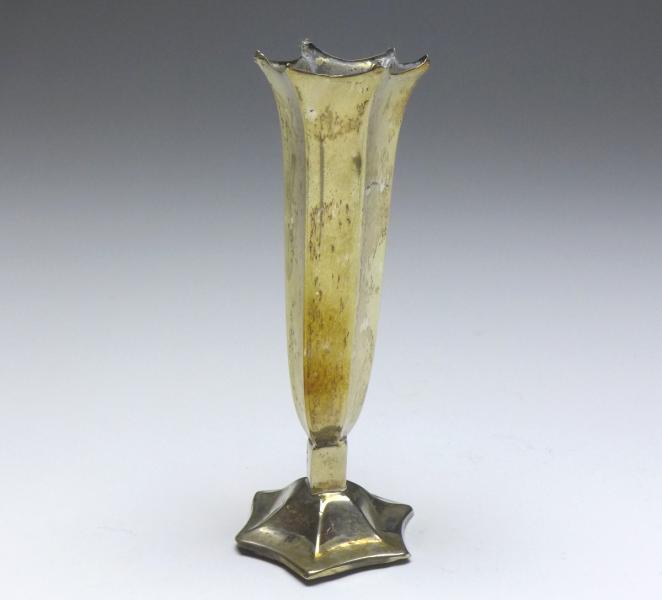 kleine Vase, Tischvase, Heinrich Mohr, Pforzheim, 800er Silber, H: 11,5 cm, 38 g