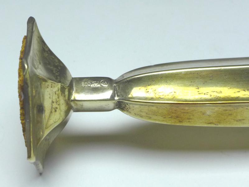 kleine Vase, Tischvase, Heinrich Mohr, Pforzheim, 800er Silber, H: 11,5 cm, 38 g