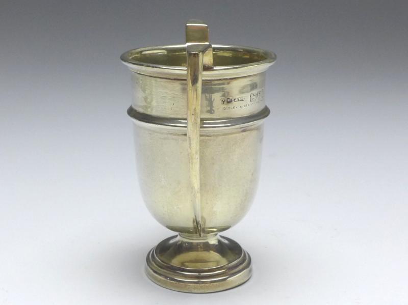 kleine Pokalvase, Dudley & Cox Ltd., Southsea, Chester, 1927, 925er Sterling Silber, H: 7,5 cm, 35 g
