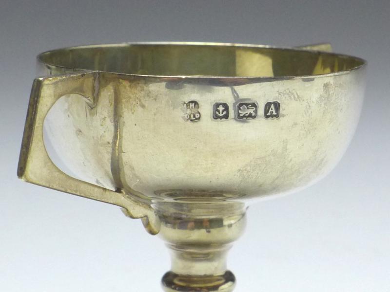 kleine Pokalschale, Martin Hall, Birmingham, 1925, 925er Sterling Silber, H: 5 cm, 27 g