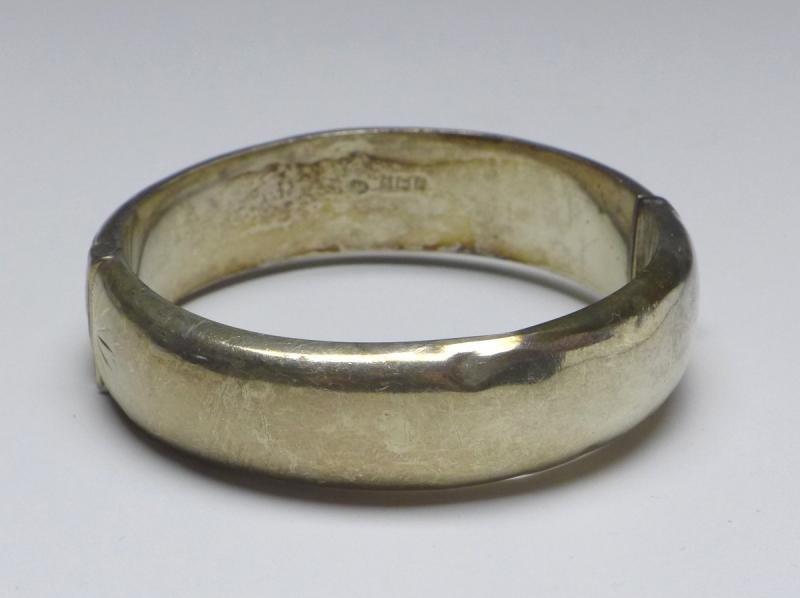 Armreif, S&E, Birmingham, 1964, 925er Silber, B: 15 mm,  25 g