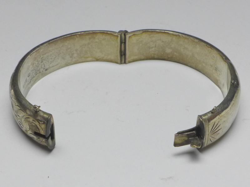 Armreif, S&E, Birmingham, 1964, 925er Silber, B: 15 mm,  25 g